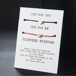 One For You • One For Me • Together Forever - Couple Bracelets